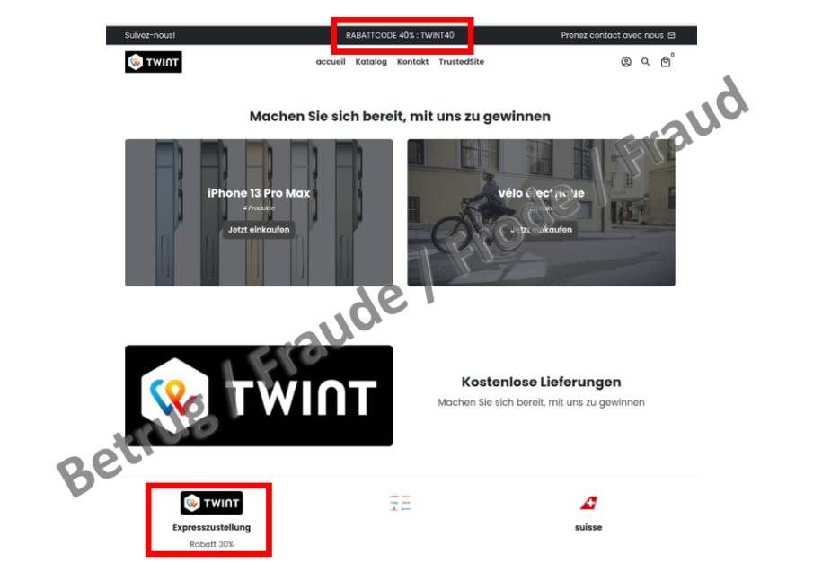 Betrüger haben Twint entdeckt