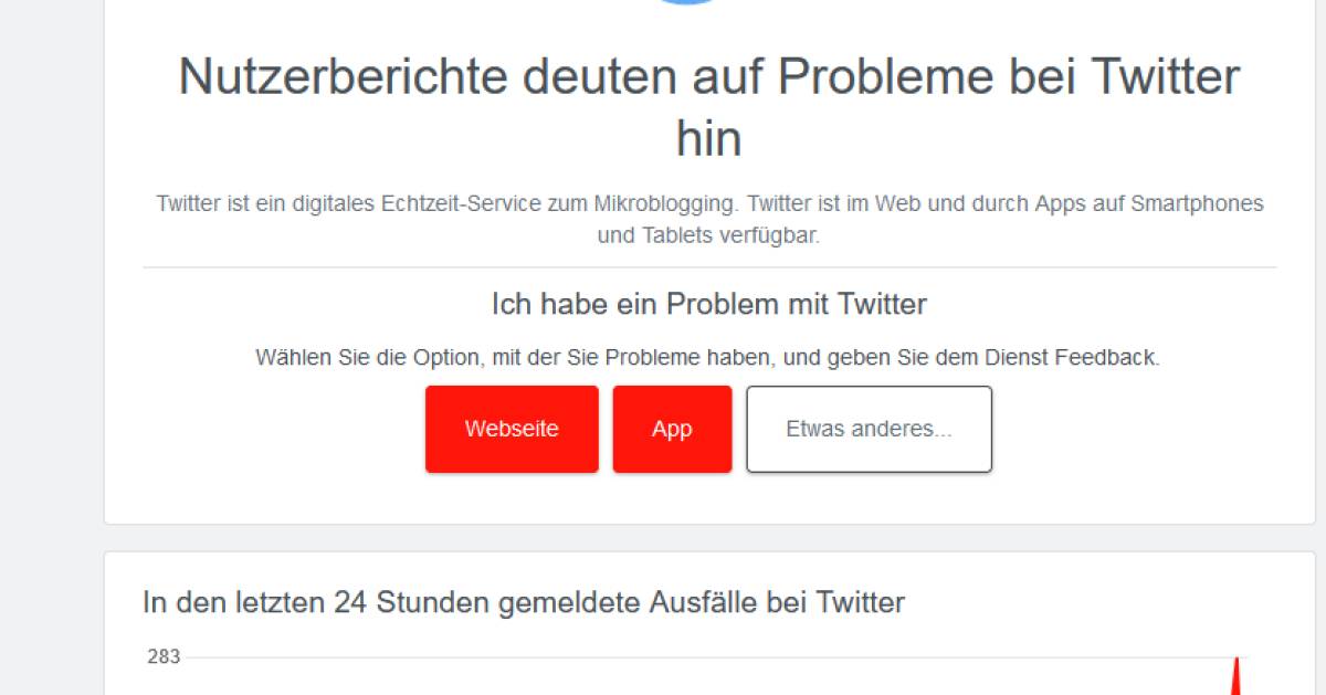 Update: Twitter funktioniert wieder