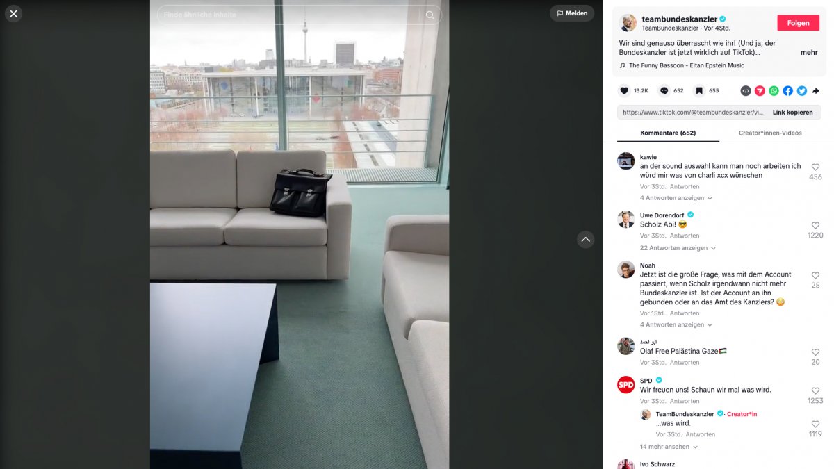 Bundeskanzler-Team hat ein gesondertes Tiktok-Handy