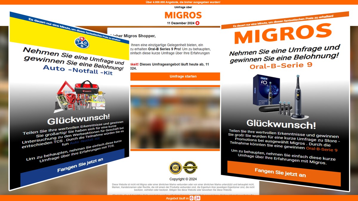 Achtung vor diesen Phishing-E-Mails im Namen von Migros und TCS